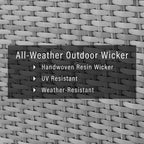 Crosley Furniture Richland 2-Piece Wicker Outdoor Coffee Table and Loveseat Patio Furniture Set for Porch, Gray
