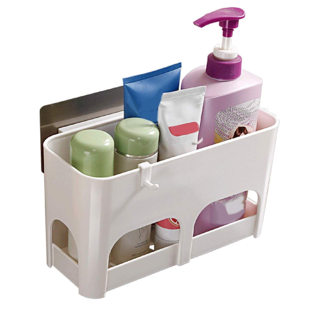 BLEQYS Magic Sticker Series Self Adhesive Kitchen Bathroom Shelf Shower Caddy