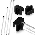 Humyoun 12 Pcs Metal Adjustable File Cabinet Rails Set Include 8 Hanging File Rail Clips 4 Cabinet Dividers Bars Suitable for Ca