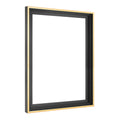 MCS Canvas Float Frames 12x16 Frame, Black & Gold Frame for Finished Canvases, Vertical & Horizontal Wall Hanging Large Frame wi