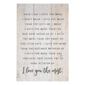 Simply Said, INC Rustic Pallets I Love You the Most, 16x10.75in Wood Sign RUS1294