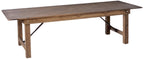Flash Furniture Hercules Series 9' X 40'' Antique Rustic Folding Farm Table And Two Bench Set