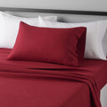 Amazon Basics Lightweight Super Soft Easy Care Microfiber 3-Piece Bed Sheet Set with 14-Inch Deep Pockets, Twin XL, Burgundy, So