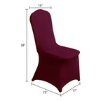 Supero Waterproof Spandex Chair Cover 12Pcs, Stretch Dining Chair Covers, Polyester Outdoor Chair Covers, Protector Stretch Chair Cover For Party Universal, Banquet, Wedding Event, Hotel(Burgundy)