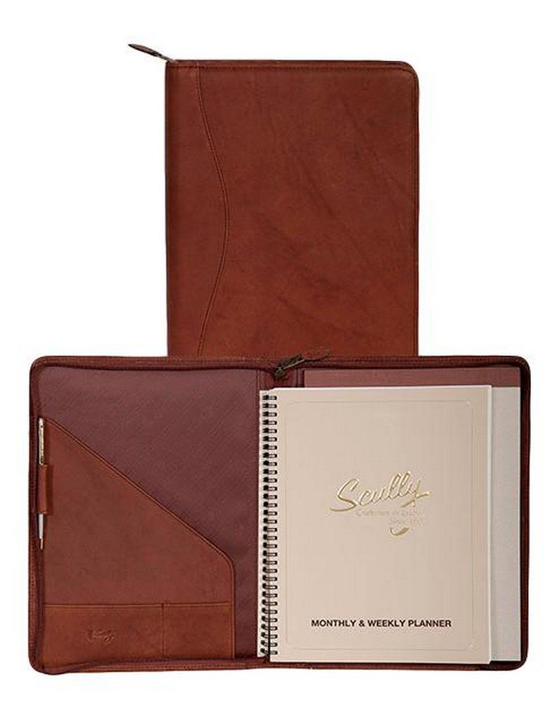 Scully Zip Around Weekly Planner And Letter Pad (Tan)