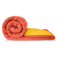 Lovekush Microfibre Reversible Comforter Soft Plain Single Quilt Blanket For Single Bed (Orange & Yellow)