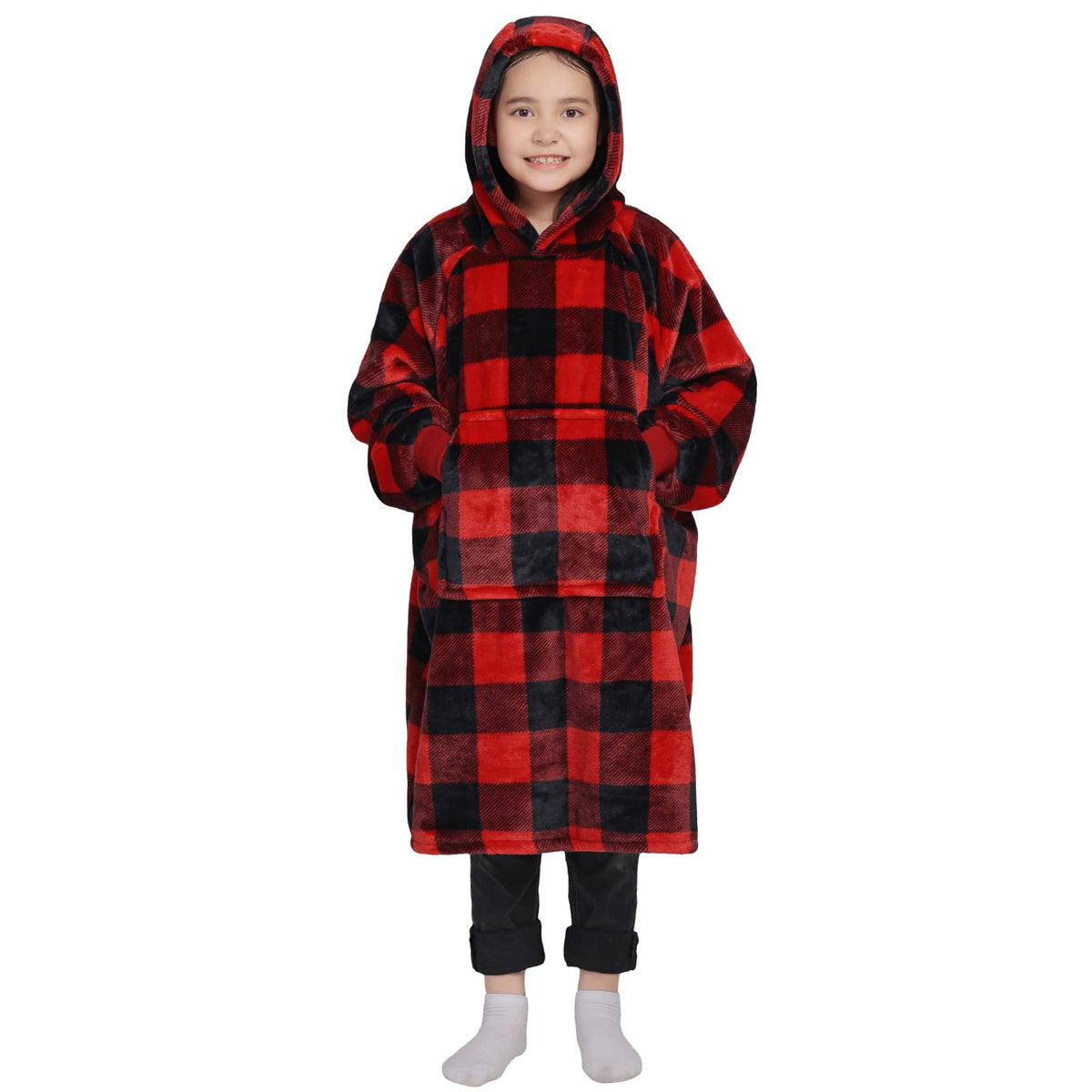 Waitu Wearable Blanket For Kids, Wearable Blanket Hoodie Gifts For Teens Girls And Boys, Warm Blanket Sweatshirt For Teenage, Ho