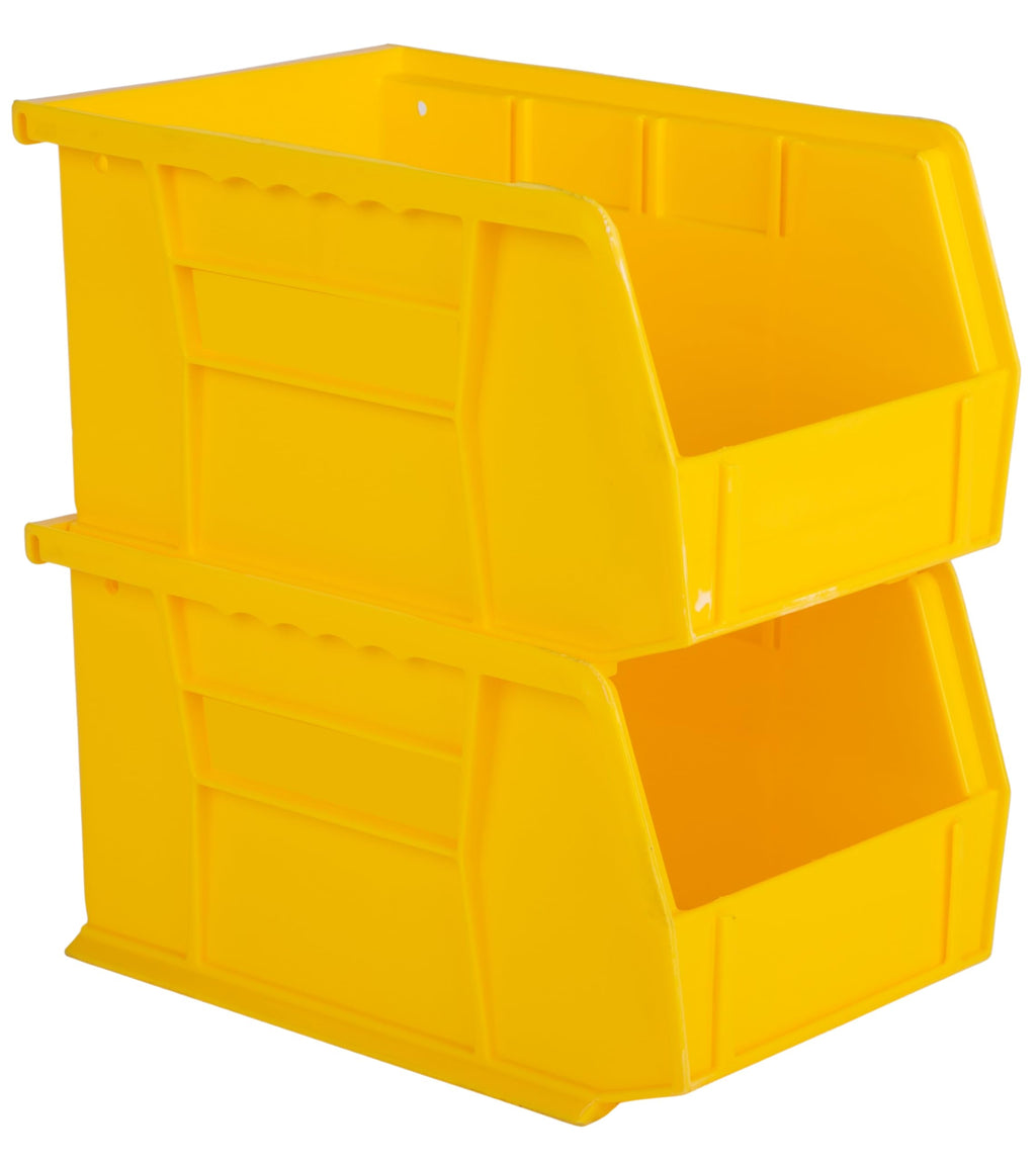 Hudson Exchange 9-1/2'' X 6'' X 5'' Plastic Stackable Storage Bin And Hanging Container (Yellow)