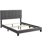 Modway Amira Tufted Performance Velvet Upholstered Full Bed In Gray