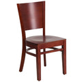 Flash Furniture Lacey Series Solid Back Mahogany Wood Restaurant Chair
