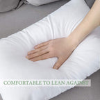 MIULEE Throw Pillow Insert 12x20 Inch Polyester White Decorative Cushion Stuffer for Couch Sofa Bed