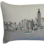 HomeRoots Cream 45' White Hong Kong Daylight Skyline Lumbar Decorative Pillow