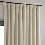 Hpd Half Price Drapes Signature Velvet Thermal Blackout Curtains For Living Room 120 Inch Long (1 Panel) Rod Pocket Insulated Blackout Curtains For Bedroom Window Curtains, 100W X 120L, Neutral Ground
