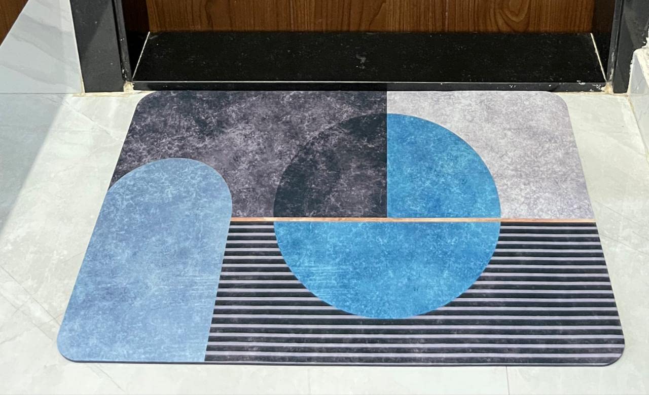 RIVUGJA Anti Slip Large Bathroom Door Mat Super Water Absorbent Quick Drying Water Soak Non Slip Washable Bathroom Rugs Carpet M
