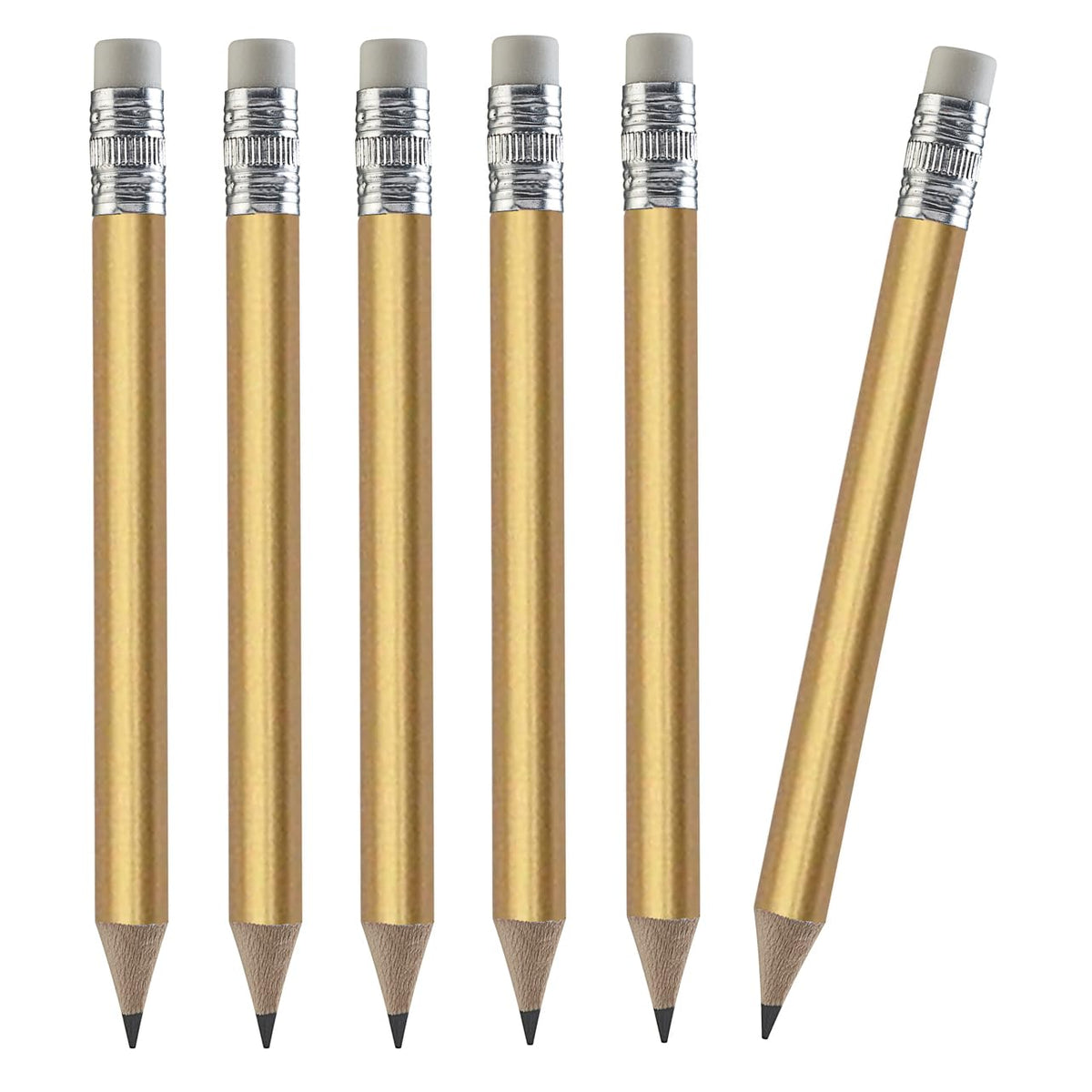 Th Golf 100Pcs Golf Pencils, 4 Inch Mini Pencils Half Pencils With Eraser Sharpened Wood Mini Round Pencils For Schools Wedding