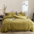 Clothknow Moss Green Comforter Set King Chartreuse Bedding Comforter Set Yellow Green Bedding Sets Green Bed Comforter Sets 3Pcs King Size Comforter Sets