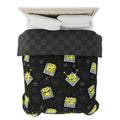 Franco Collectibles Spongebob Squarepants Bedding Super Soft Cozy Microfiber Reversible Comforter, Queen, (Officially Licensed P