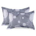 Huesland By Ahmedabad Cotton 144 Tc Cotton Pillow Covers Set Of 2  Grey & Off White