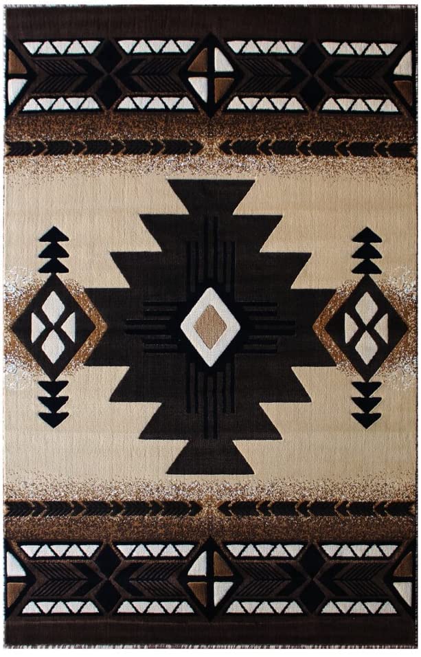 YHSF South West Native American Area Rug C318 (Berber, 3 Feet x 4 Feet 7 Inches)