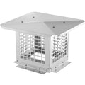 VEVOR Chimney Cap 9 x 9 inch Practical Accessories & Easy Installation, Fits Mesh Covers Outside Clay Flue Shingles, Silver