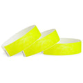 Wristco Neon Yellow Tyvek Wristbands For Events - 100 Count - Tamper-Proof Design & Fluorescent Color Prevent Reuse - Premium-Gr