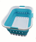 SAMMART 42L Collapsible Plastic Laundry Basket - Foldable Pop Up Storage Container/Organizer - Space Saving Hamper/Basket (1, Wh