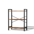 NewBeth 3 Tier Bookshelf,Storage Shelf with Steel Frame,Free Standing Open Book Shelves Storage Display Shelf