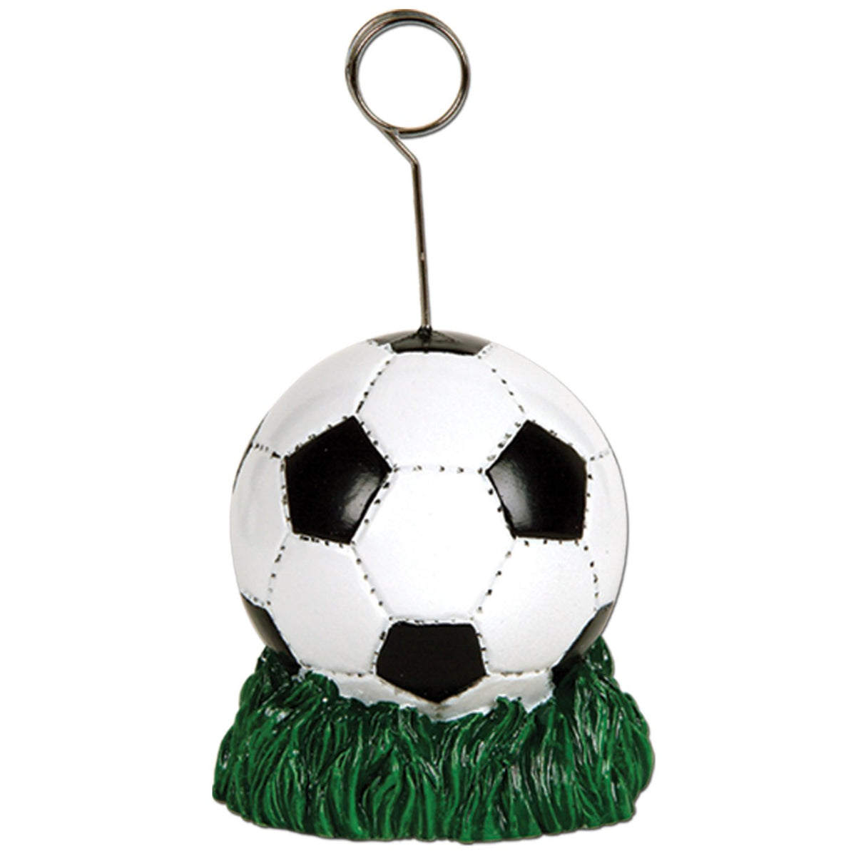 Beistle 50844 Soccer Ball Photo/Balloon Holder, Black/White/Green, 6 Ounces
