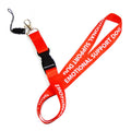 Xpressid Emotional Support Service Red Polyester Dog Lanyard - Secure Identification For Service Animals - Id Badge Holder