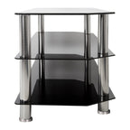 Better Home Products Adele Tempered Glass Tv Stand For 43-Inch Tv In Black