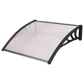 Tangkula 40'X40' Window Awning, Modern Polycarbonate Front Door Canopy, Window Door Cover For Rain Snow Sunlight Protection, P