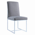 Jackson Floating Dining Chairs Grey and Polished Chrome (Set of 2) 107143