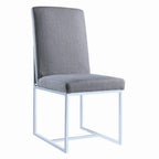 Jackson Floating Dining Chairs Grey and Polished Chrome (Set of 2) 107143