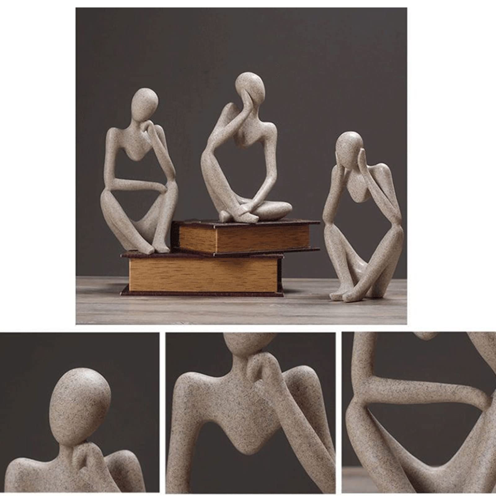 Thinker Statues And Sculptures, Sandstone Resin Thinker Statue Ornaments, Abstract Style Sculptures, Housewarming Gifts, Housewa