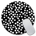 Amcove Black And White Polka Dot Mouse Pad, Polka Dot Print, Dot Pattern, Present For Her, Cute Mouse Pad, Cute Desk Accessories