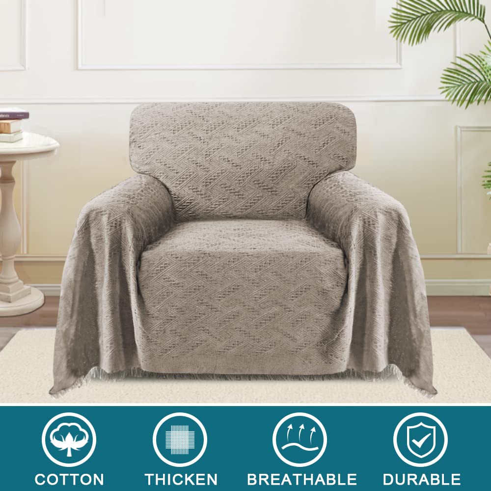 Turquoize Cotton Sofa Cover Couch Cover Sand Couch Protector Sofa Throw Cover For Couches Washable Sectional Sofa Couch Covers F