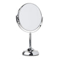 JERDON Two-Sided Tabletop Makeup Vanity Mirror - 10X-1X Magnification & Swivel Design - 6-Inch Diameter Portable Mirror - Polish