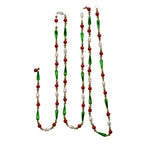 Kurt S. Adler 9-Foot Round Bead Garland - Gold, Red, Green & White - Model H0262