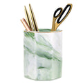 Waveyu Pencil Holder, Pencil Cup For Desk, Makeup Brush Holder Cup, Cute Pencil Stand Marble Decorative For Kids Durable Ceramic