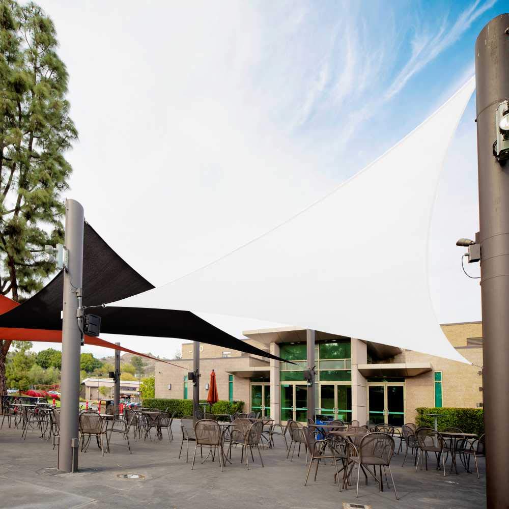 Royal Shade 20' X 20' X 20' White Triangle Sun Shade Sail Canopy Outdoor Patio Fabric Screen Rstaprt10 - Upf50+ 95% Uv Blockage,