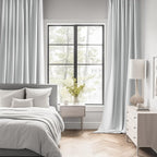 Miulee Back Tab Light Blocking Curtains 90 Inch Long 2 Panels Set For Living Room Bedroom, Greyish White Rod Pocket/Pinch Pleated Thermal Insulated Room Darkening Blackout Curtains, 52 X 90 Inch