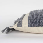 Rizzy Home 14" x 26" Down Filled Pillow with Woven Cotton Cover-Gray