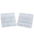 Easypag Desk Mail Organizer 2 Pack Office Small Letter Sorter Desktop File Organizer With 3 Vertical Upright Compartments,White