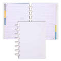 Talia Discbound Notebooks, Planner, Customizable, (White, Junior (5.5In X 8.5In))