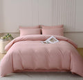 Houseri Pink Comforter Set King Blush Pink Bedding Comforter Sets King Size Dusty Pink Comforter Light Pink Bedding Blanket Summ