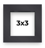 3x3 Shadow Box Frame Contemporary Black Finish | 1'' Depth of Usable Space| Vertical or Horizontal Display | Interior Size 3x3 i