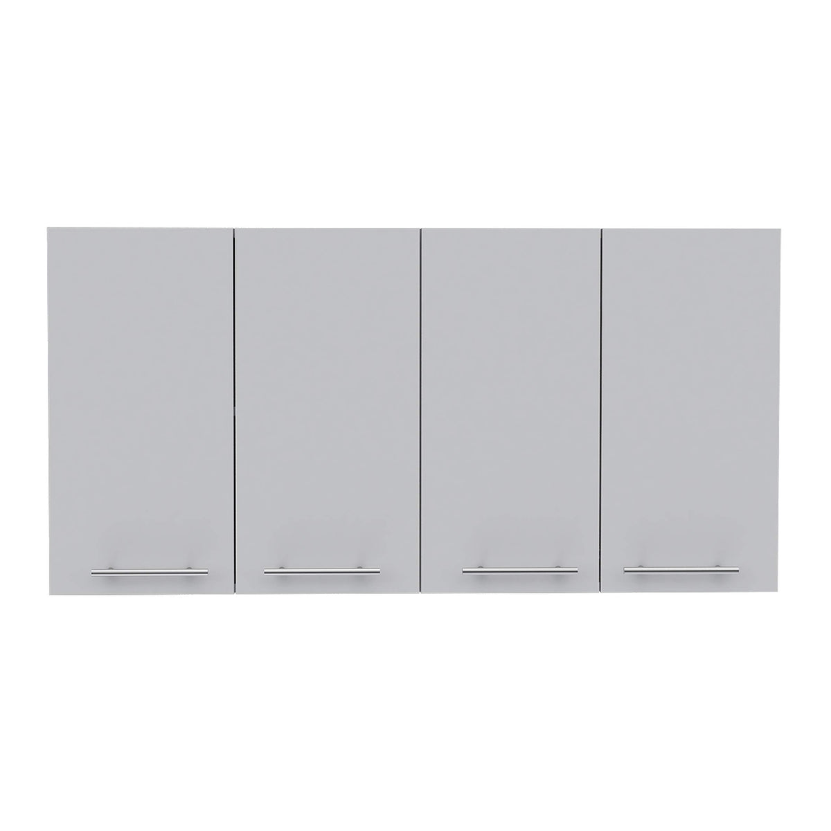 Wall Cabinet 24&Quot; H, 4 Doors, With 2 Internal Shelves And Internal Plate And Glass Organizer, White