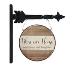 K&K Interiors Decorative Hanging Sign Arrow Replacement 13907C Wood