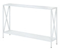 Convenience Concepts Tucson Console Table 47.25 - Modern Sofa Table with Storage Shelf, Entryway Hall Table for Living Room, Whi