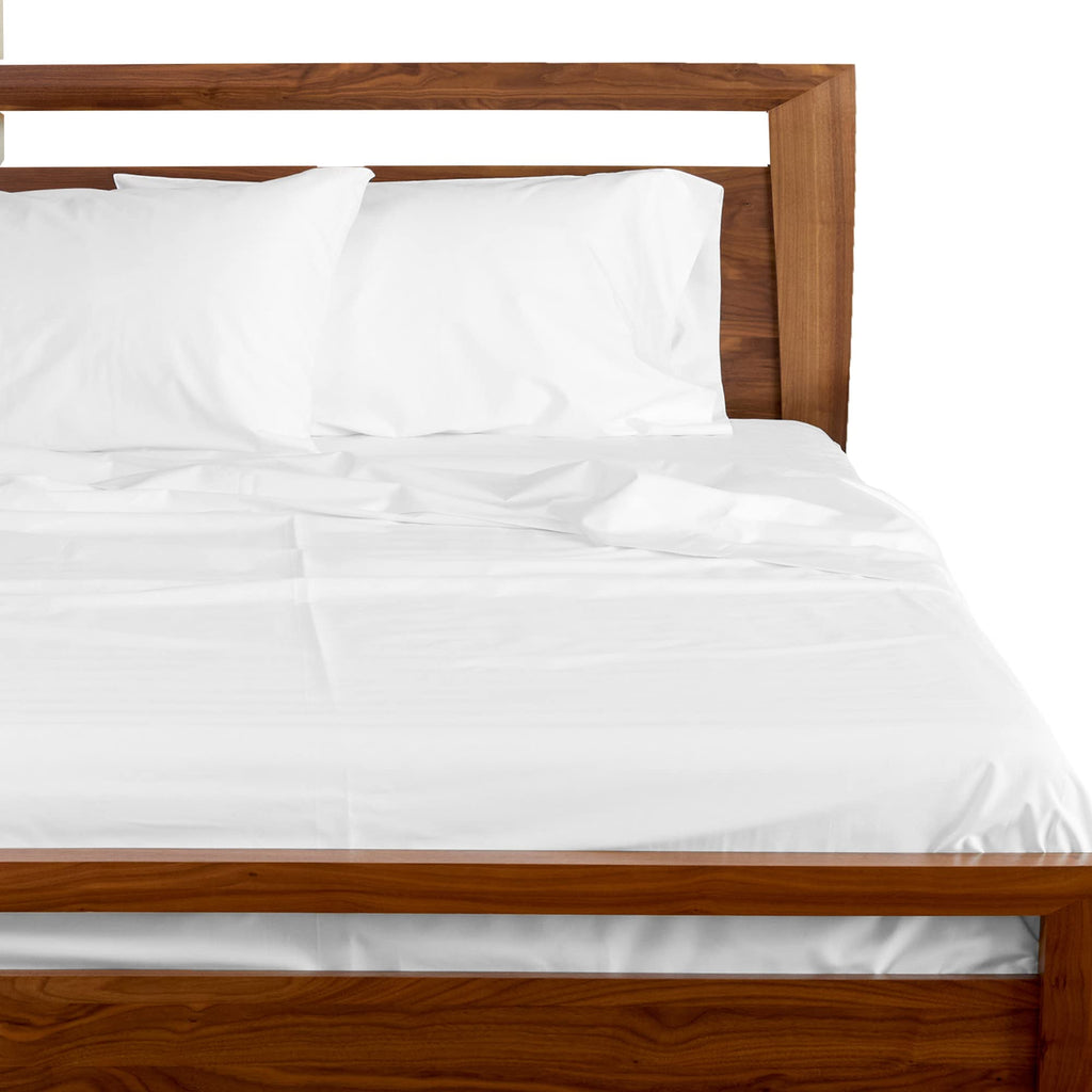 Bedvoyage Soft King Sheets - Melange Luxury Bedroom Sheet Set, 4Pc Softest Cooling Bedding, Viscose Derived From Bamboo And Cotton, Deep Pocket 18' - Snow